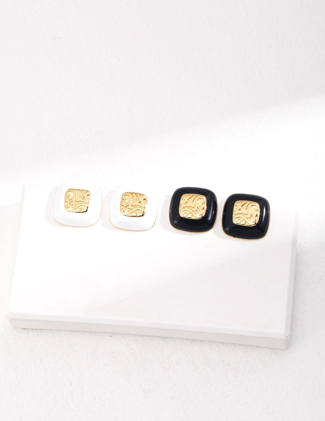 S925 Silver Vintage Enamel Earrings