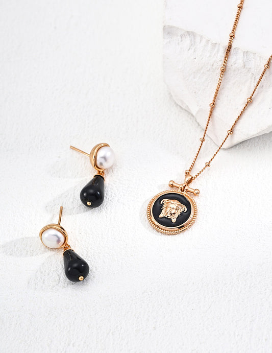 S925 Silver Enamel Pendant Necklace