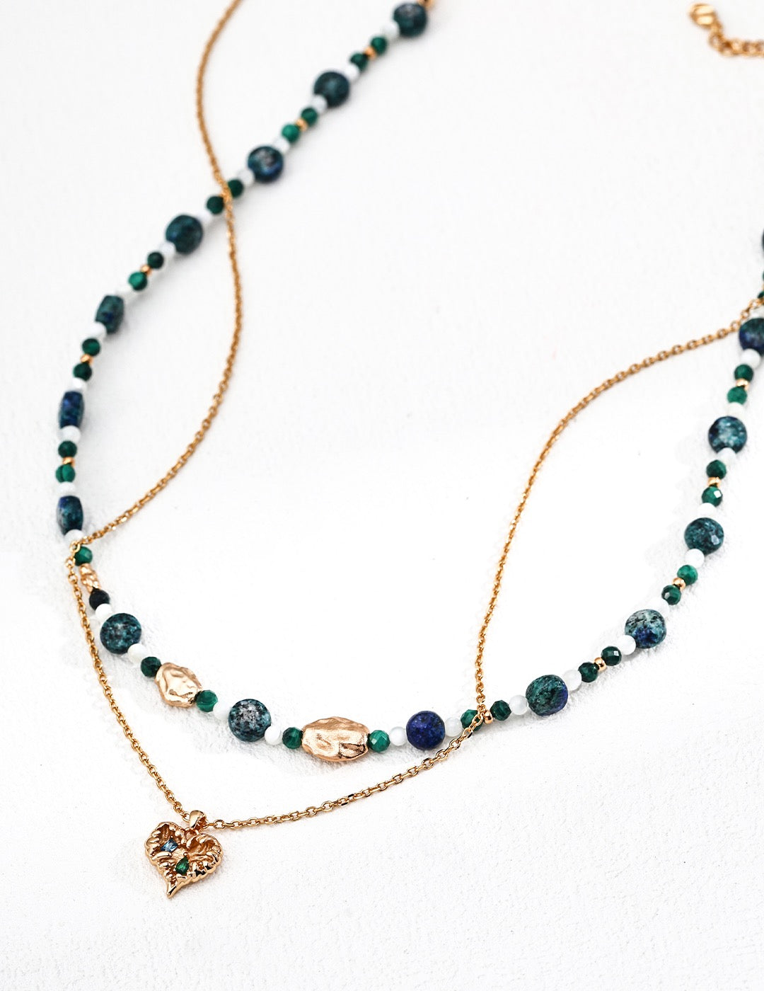 Vintage Heart-Shaped Zircon Pendant Necklace