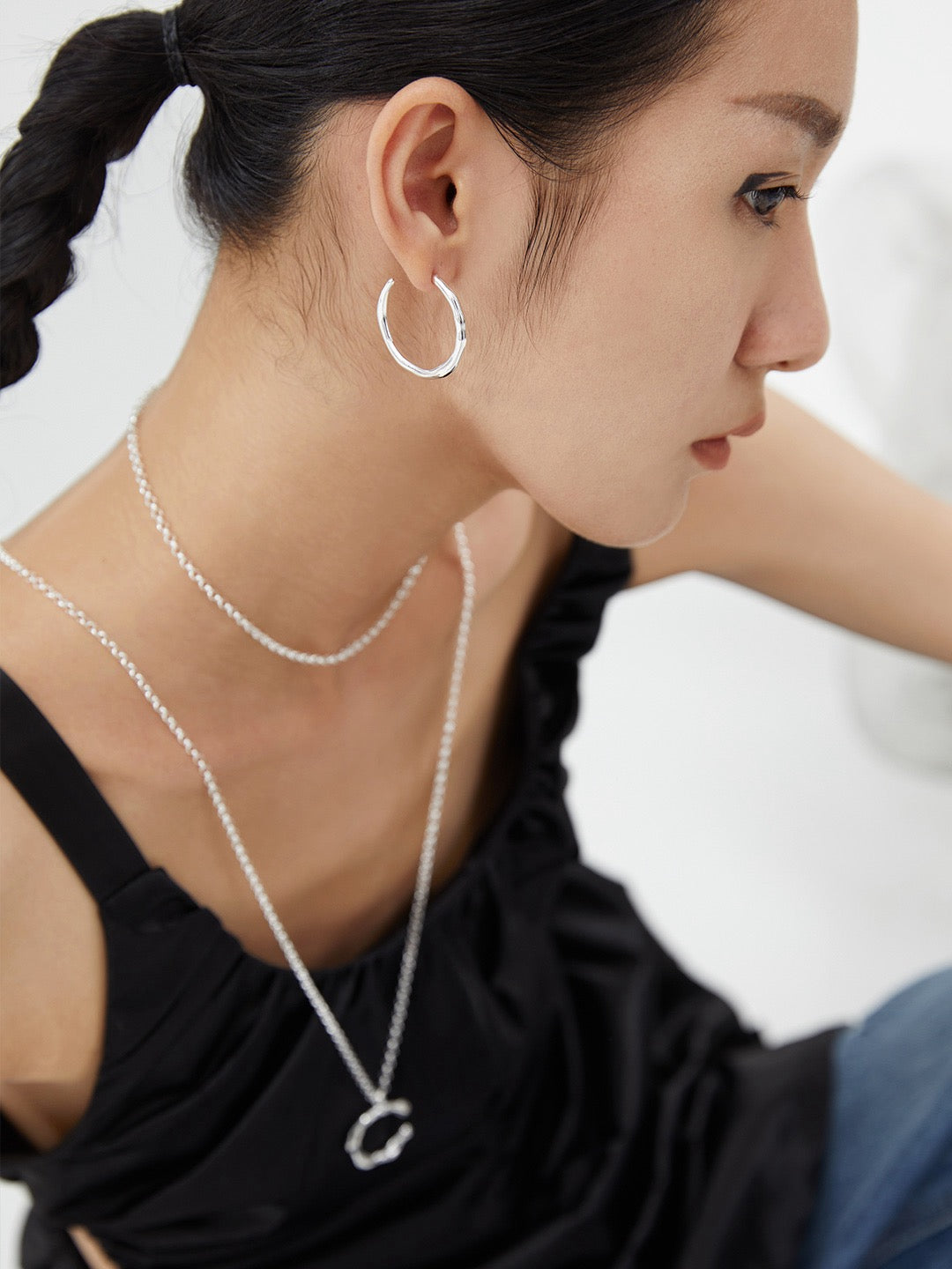 Sterling Silver Lava Series Earrings