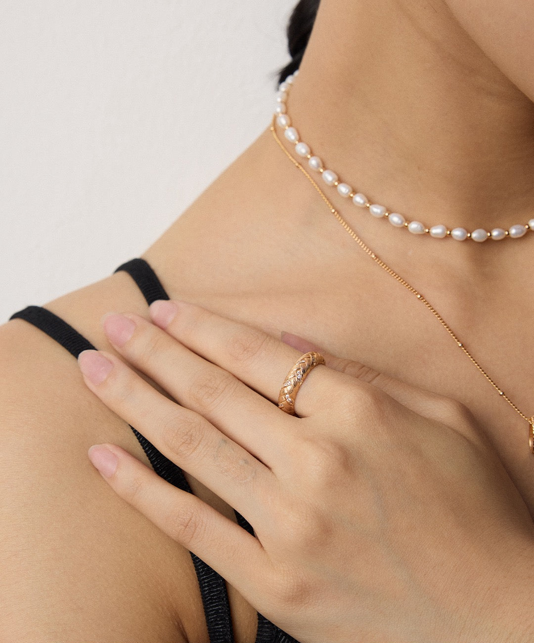 S925 Silver Vintage Woven Design Zircon Ring