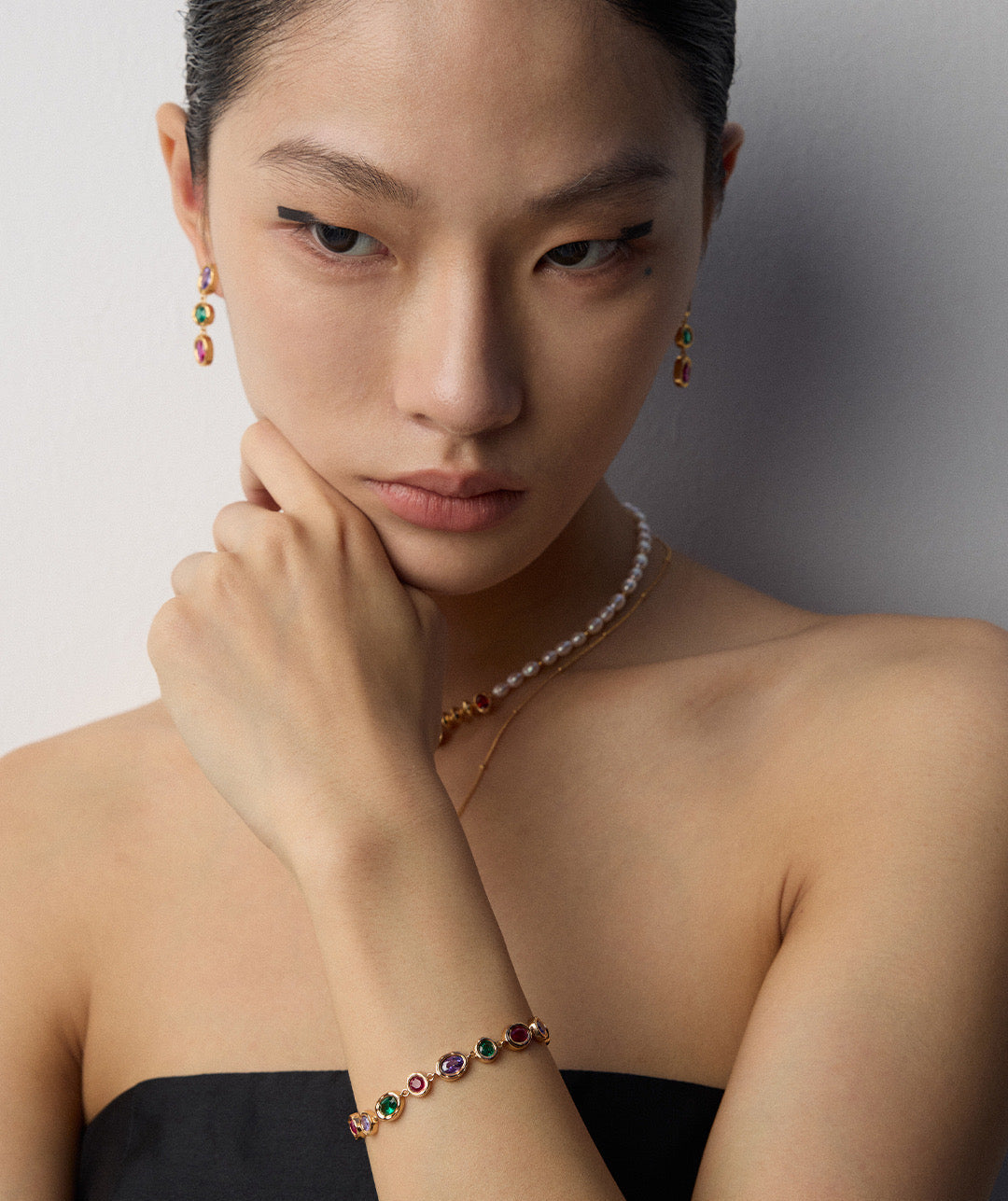 S925 Silver Colorful Zircon Bracelet