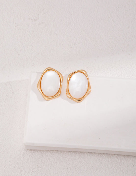 S925 Silver Mother-of-Pearl Earrings