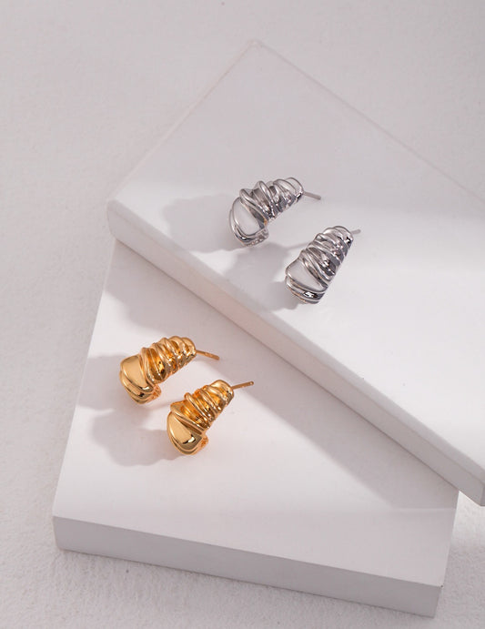 S925 Silver Croissant-Inspired Earrings
