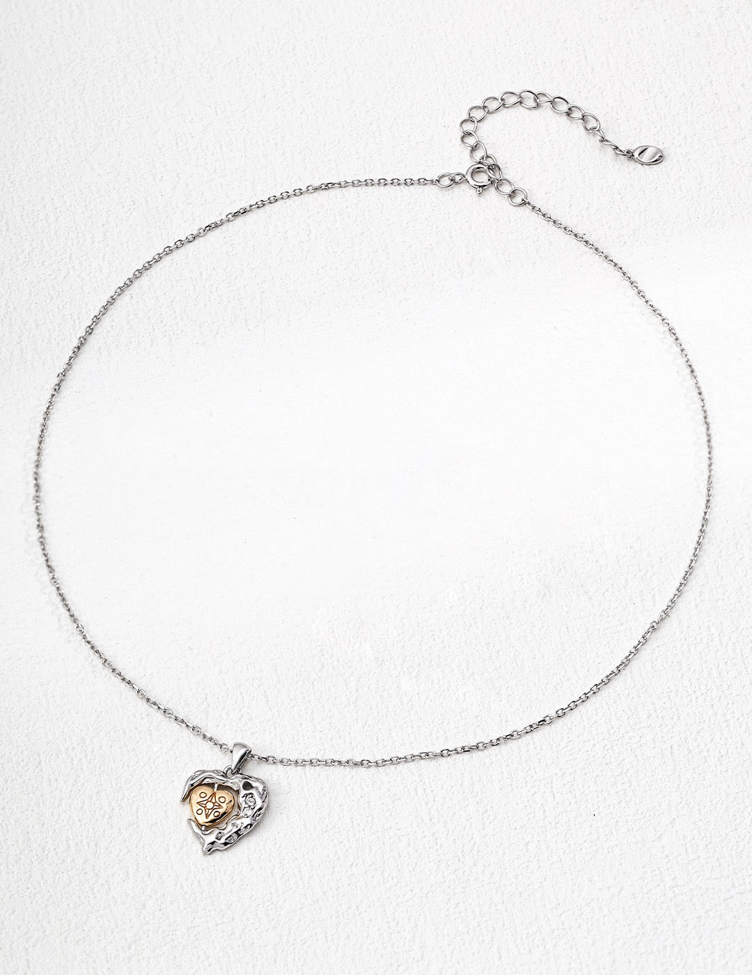 S925 Sterling Sliver heart pendant necklace