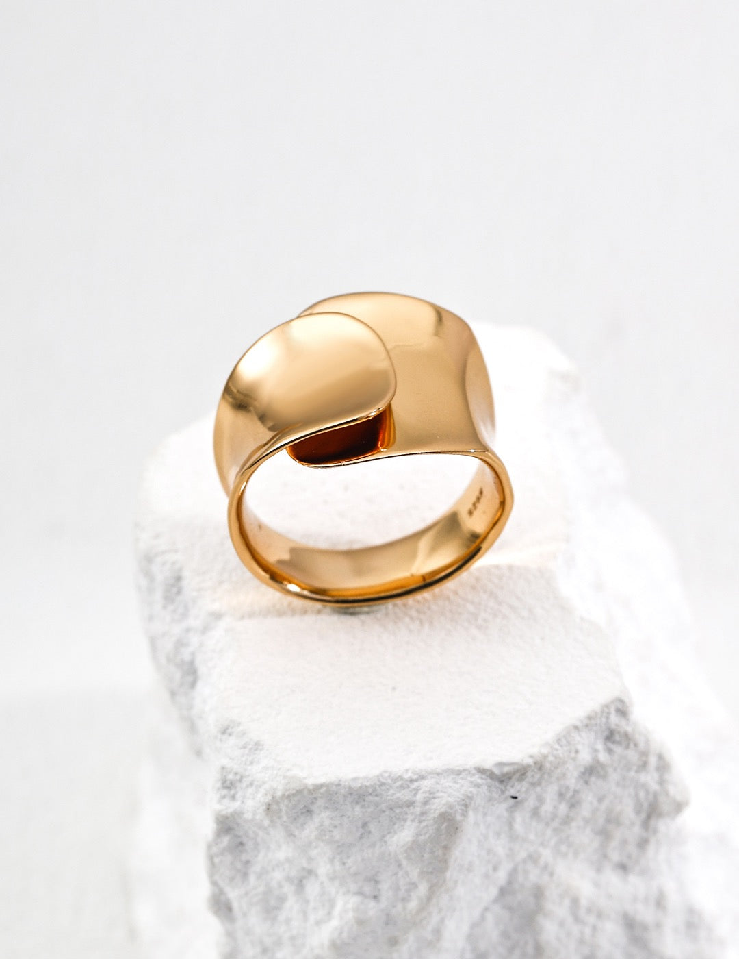 S925 Silver Minimalist Concave Ring