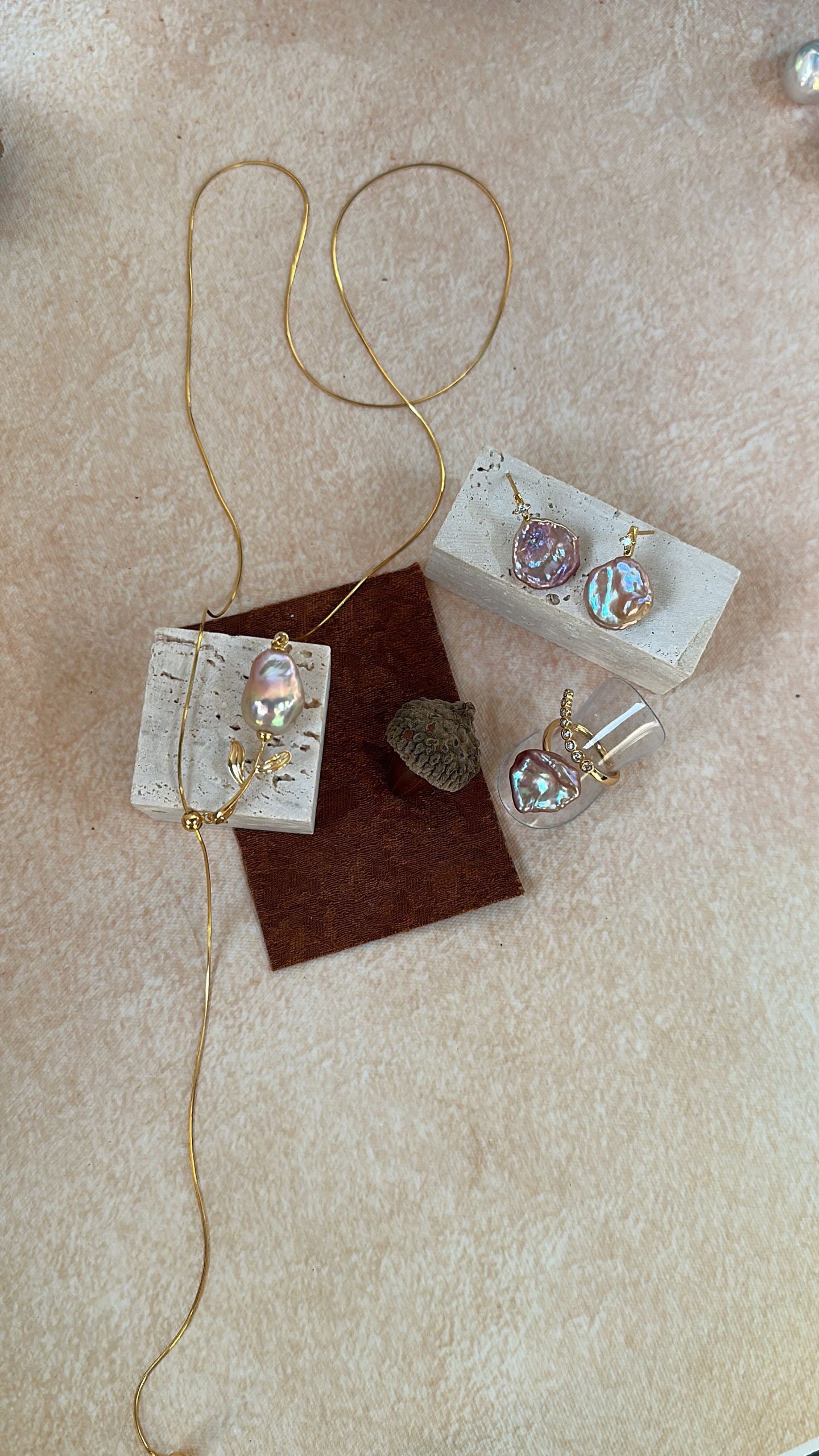 S925 Sterling Silver Iridescent Rose Pendant Sweater Necklace