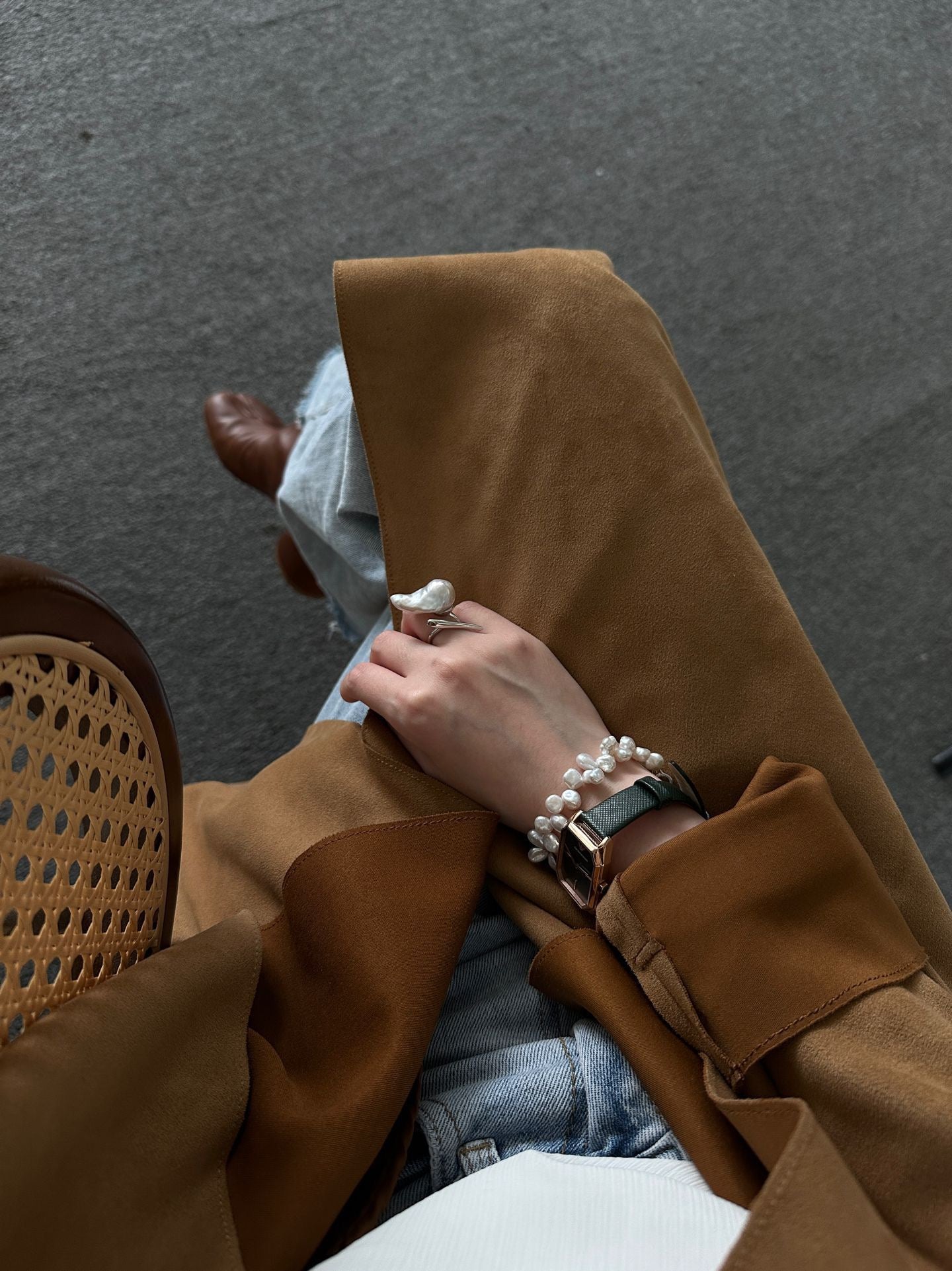 Keshi Pearl Sterling Silver Bracelet