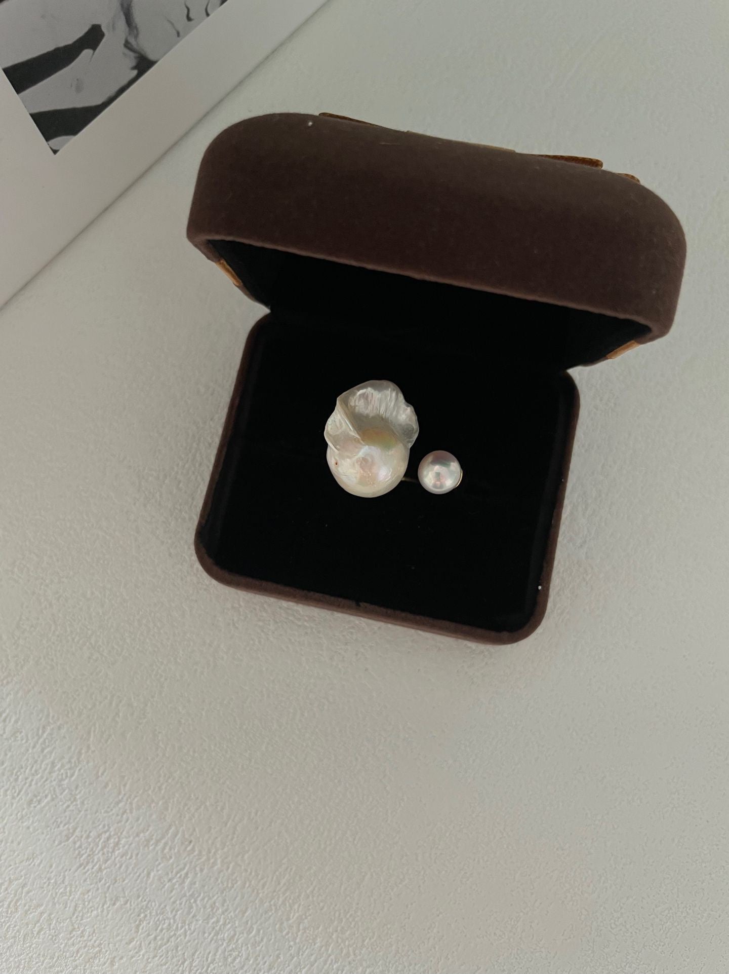 Large Baroque Pearl Open Ring