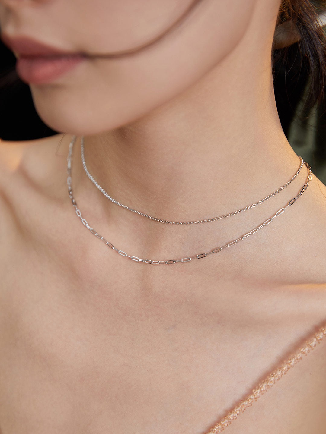 S925 Double-Layer French Style Necklace
