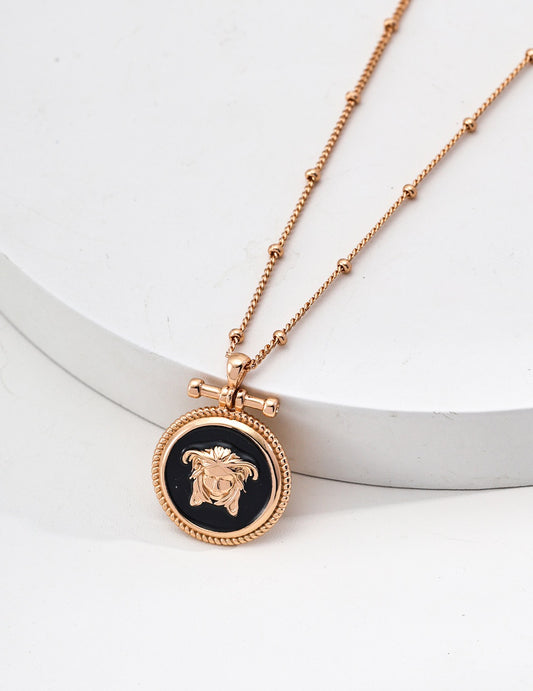 S925 Silver Enamel Pendant Necklace