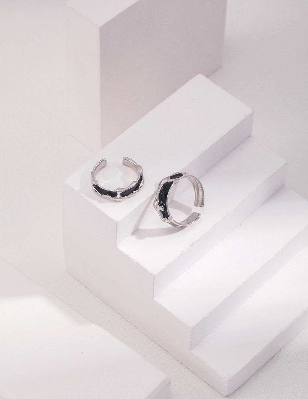 S925 Silver Enamel Flow Ring