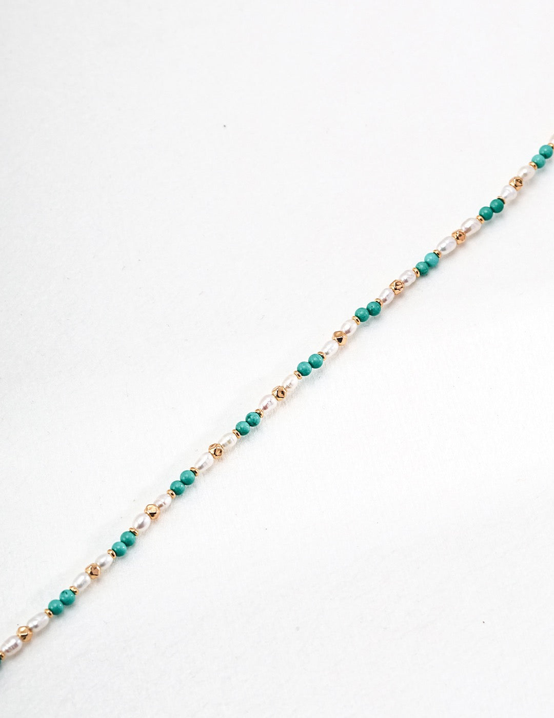 Sterling Silver Pearl &Turquoise Necklace – Vintage Gold