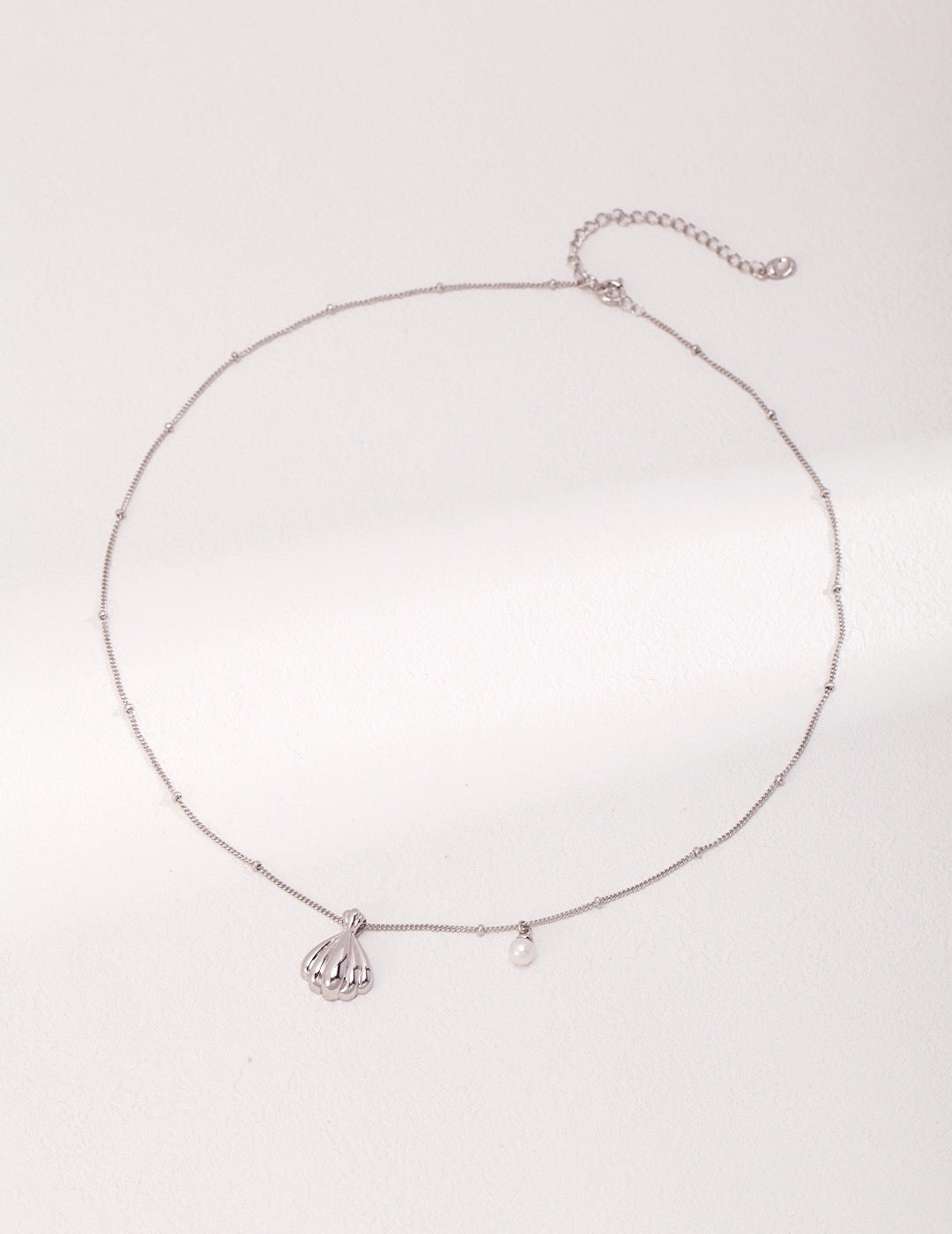 Sterling Silver Natural Pearl Pendant Necklace