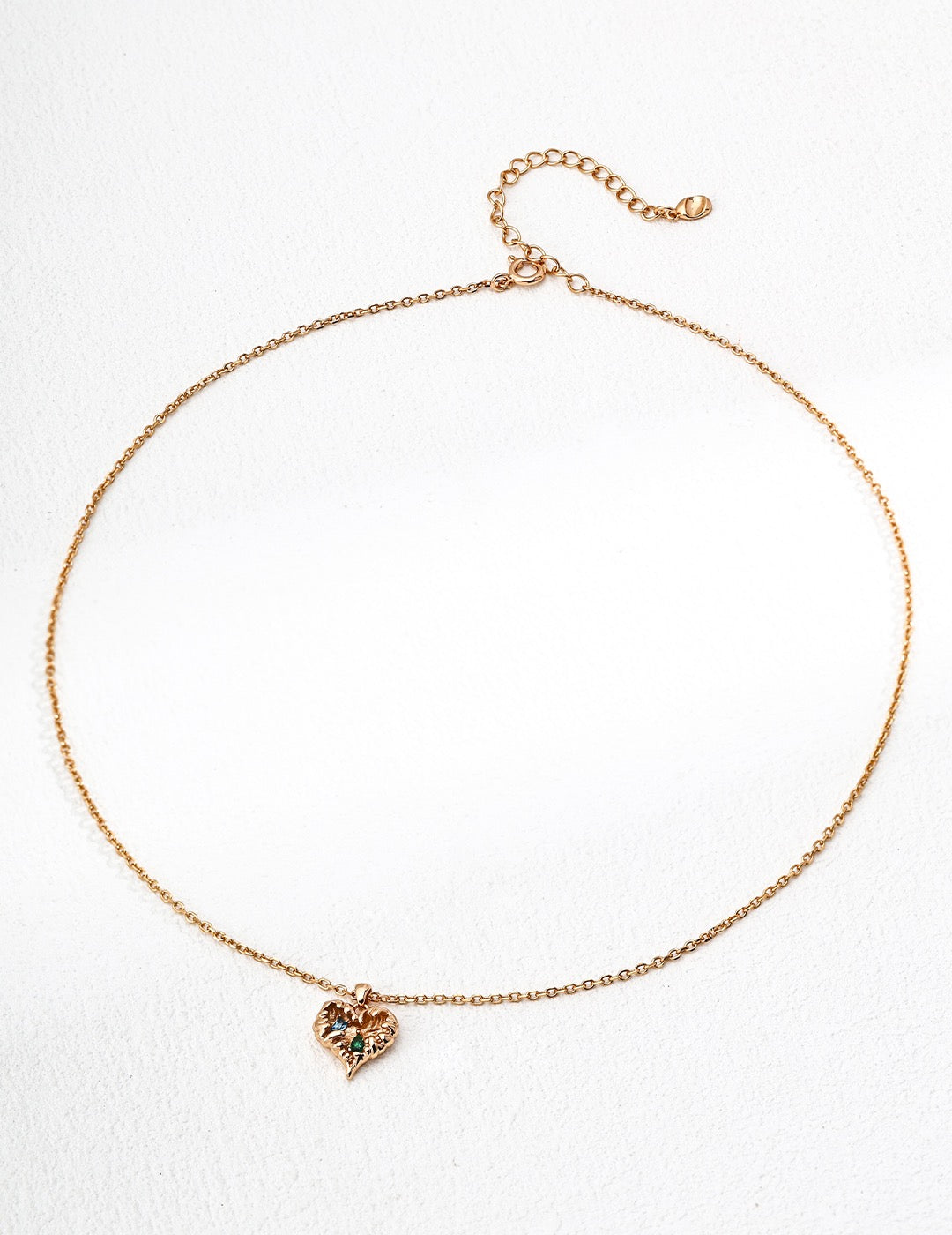 Vintage Heart-Shaped Zircon Pendant Necklace