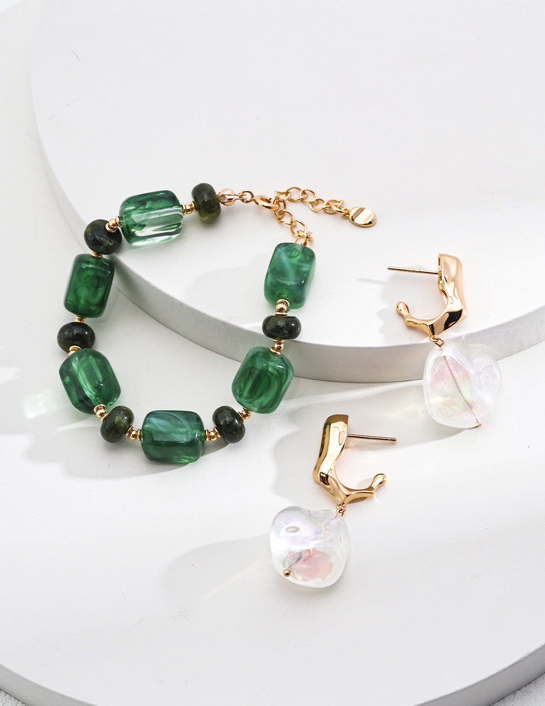 Resin Stone &Crystal Bracelet