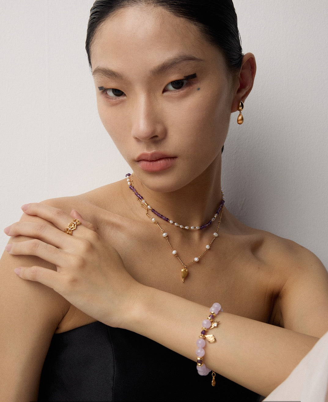 Amethyst &Zircon Bracelet