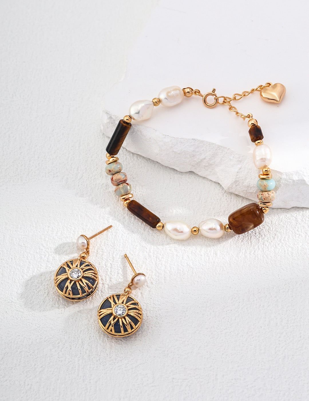 Natural Pearl & Tiger's Eye Bracelet