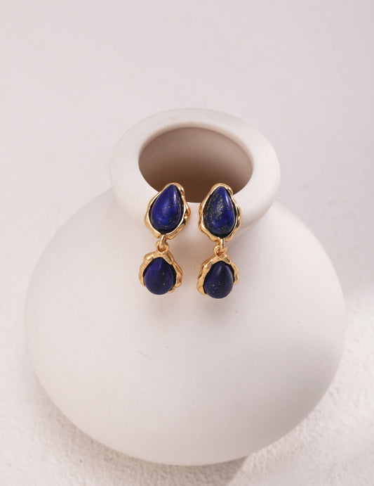 Lapis Lazuli Teardrop Earrings