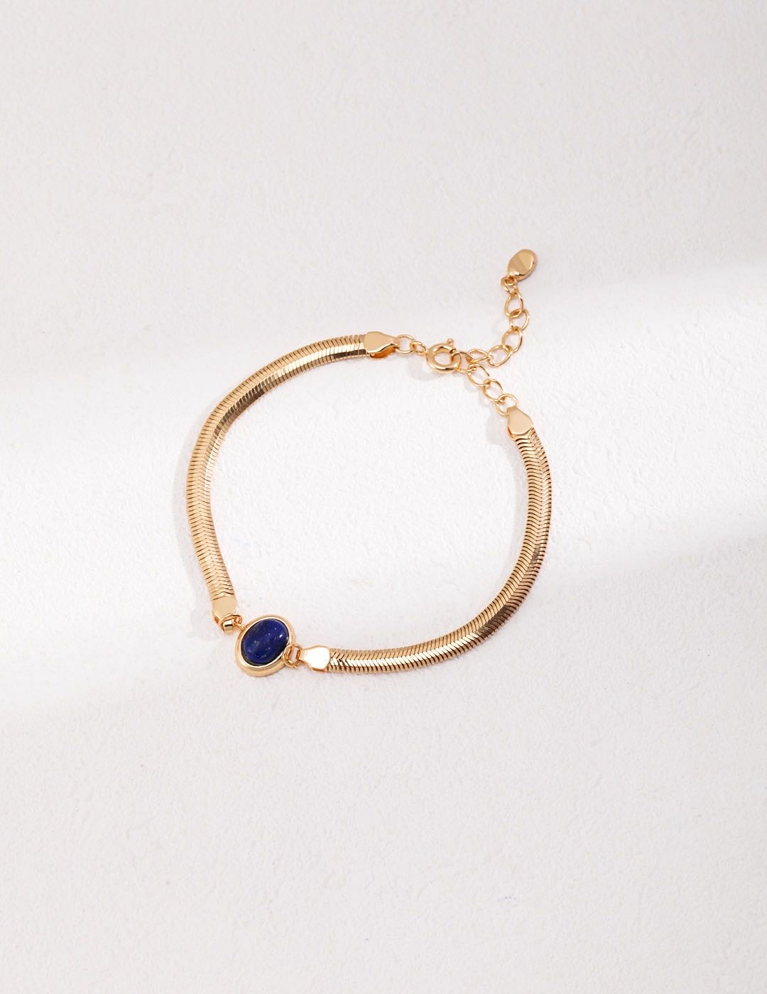 Elegant Natural Lapis Lazuli & Tiger's Eye Bracelet