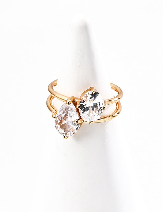 S925 Silver Minimalist Adjustable Zircon Ring