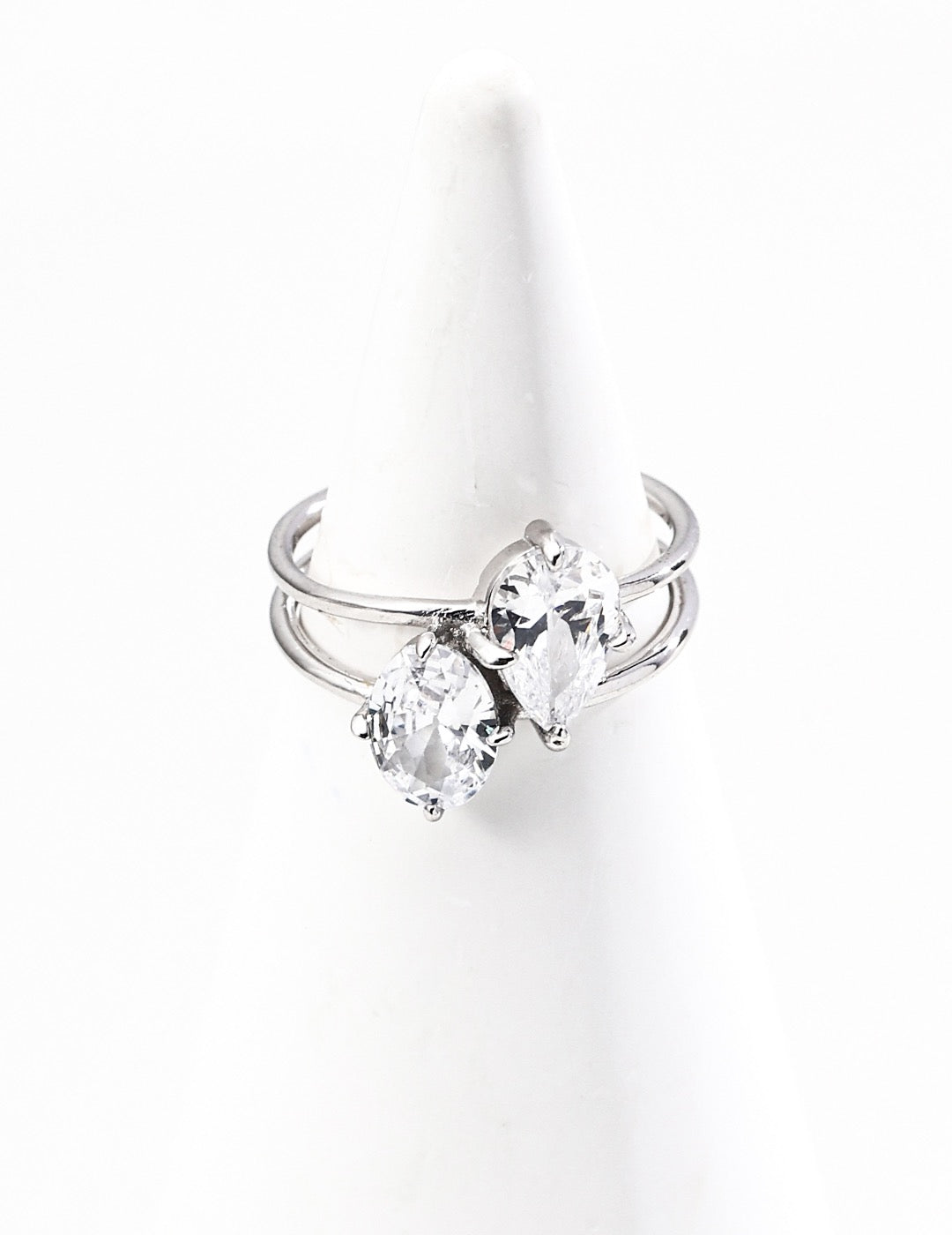 S925 Silver Minimalist Adjustable Zircon Ring