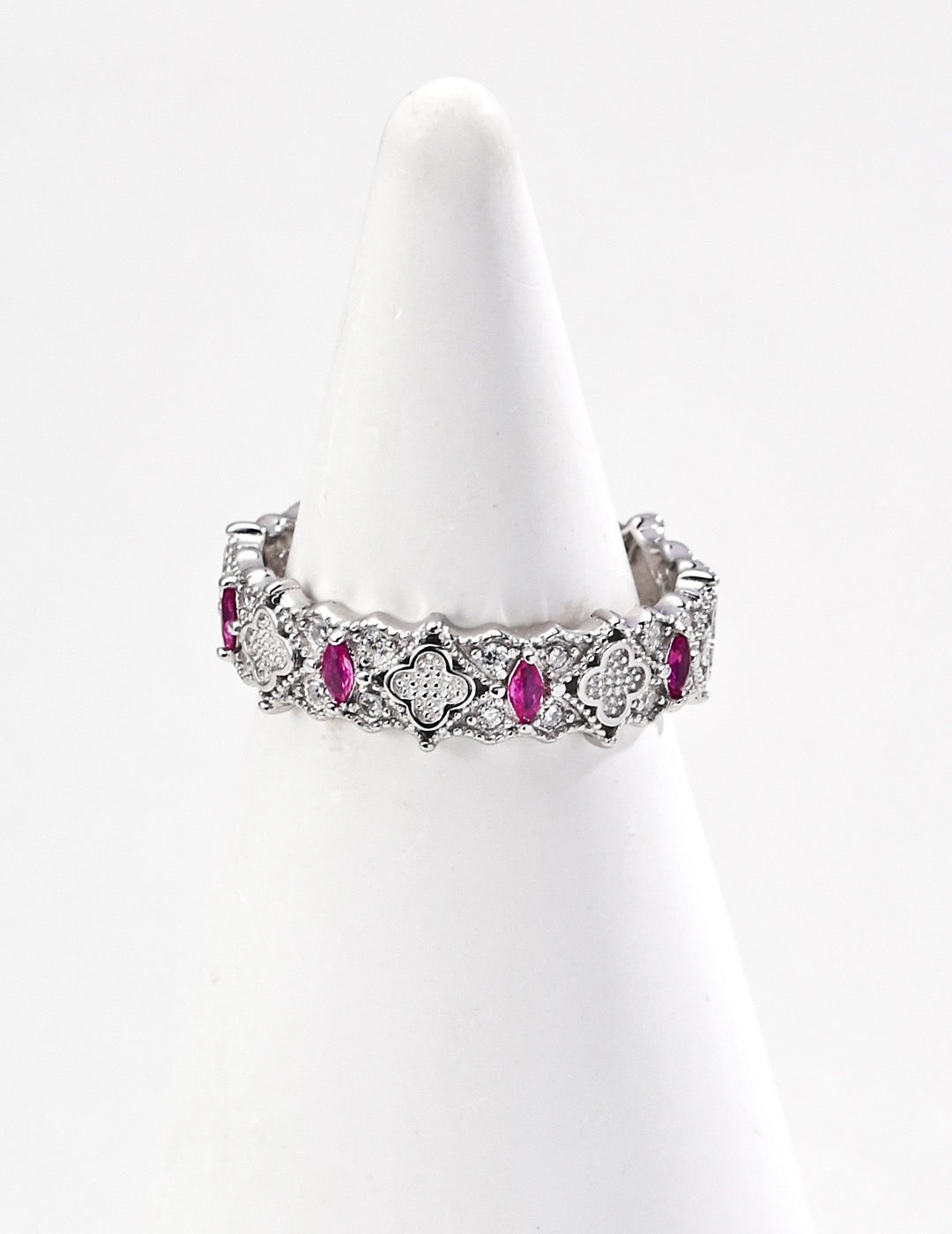 S925 Silver Vintage Zircon Adjustable Ring