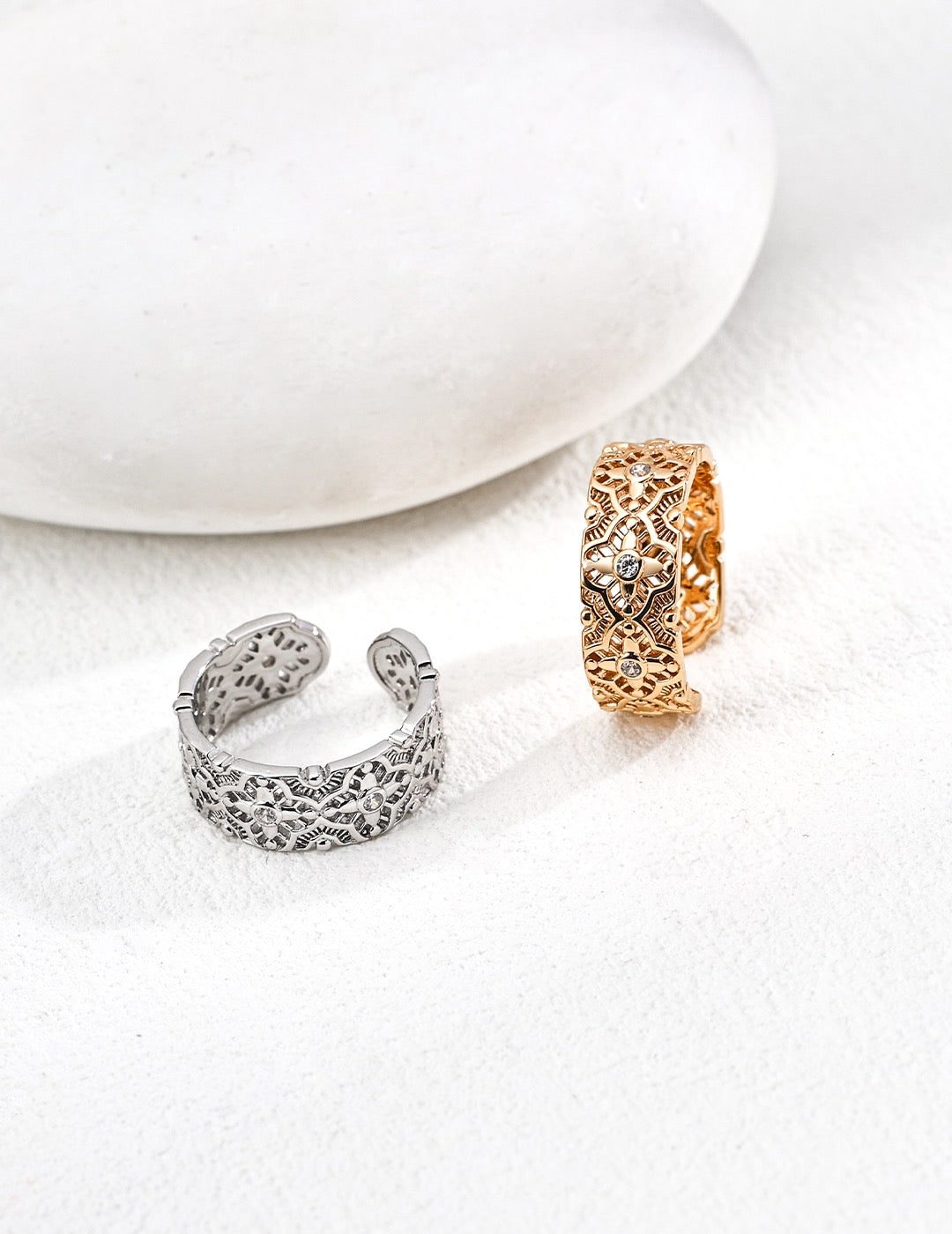 S925 Silver Vintage Design Zircon Ring