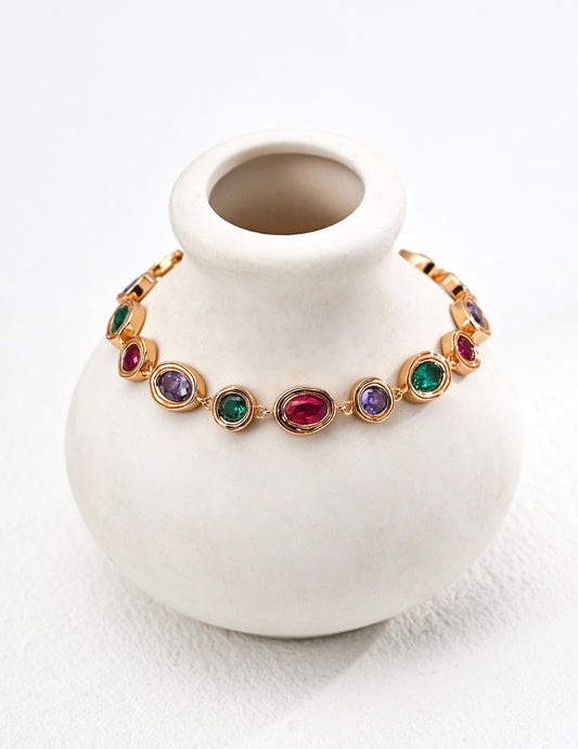 S925 Silver Colorful Zircon Bracelet