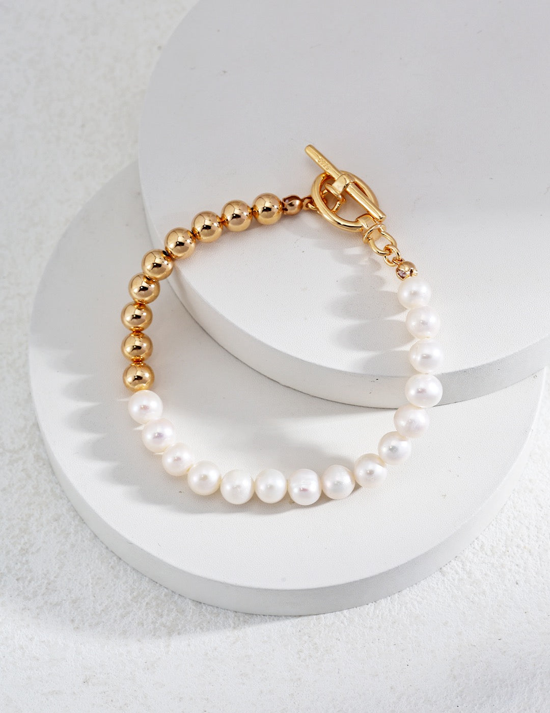 S925 Silver Natural Pearl Spliced Bracelet